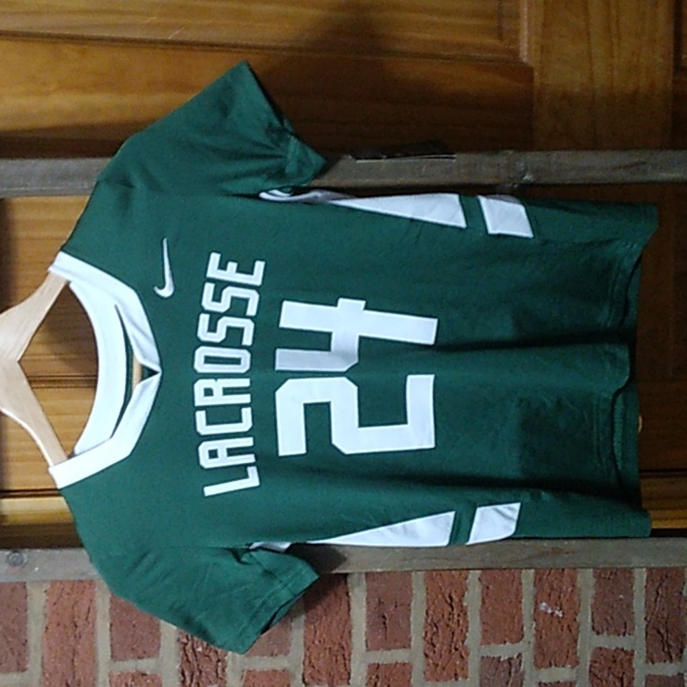 Girls Nike Dri-Fit Green Lacrosse Jersey NWT